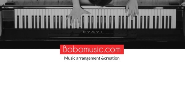 黒と白のピアノ音楽チャンネル YouTubeチャンネルアート