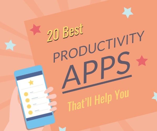 review, recommendation, software, Productivity Apps That'll Help You Facebook Post Template