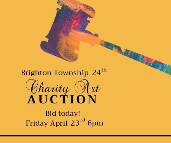 organization, life, event, Yellow Charity Art Auction Facebook Post Template