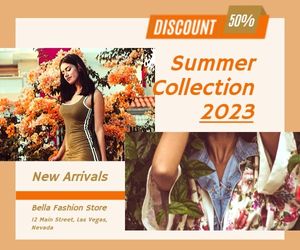 fashion, beauty, clothes, Summer Sales Medium Rectangle Template