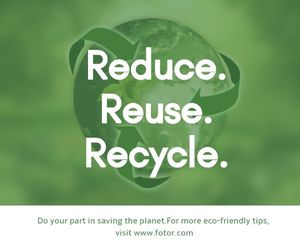 recycle, environmental protection, ngo, Save Our Green World Facebook Post Template