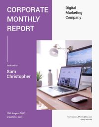 デジタルマーケティング会社協力月次報告書テンプレート レポート