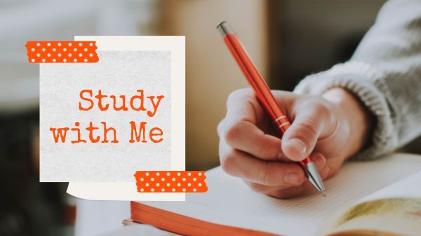 learning, school, learning skills, Study With Me  Youtube Thumbnail Template