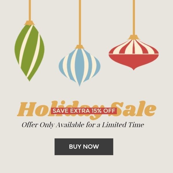festival, life, promotion, Christmas Holiday Sale Banner Ads Instagram Post Template