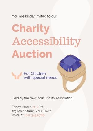 ngo, non-profit, jewelry, Charity Auction Flyer Template
