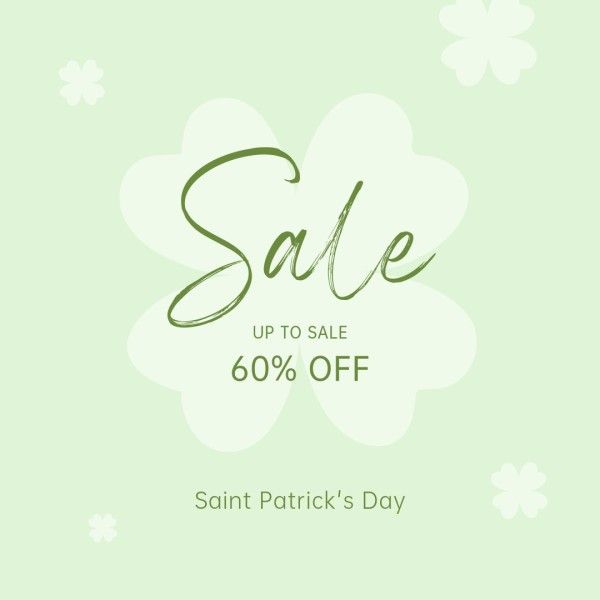 st patricks day, happy st patricks day, st. patrick, Green Saint Patricks Day Promotion Instagram Post Template