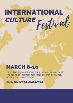 country, state, club, International Culture Festival Poster Template