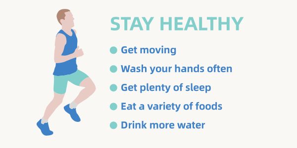 Stay Healthy Life Tips Twitter Post