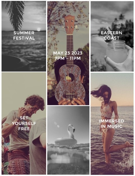 Summer Music Festival Collage Program