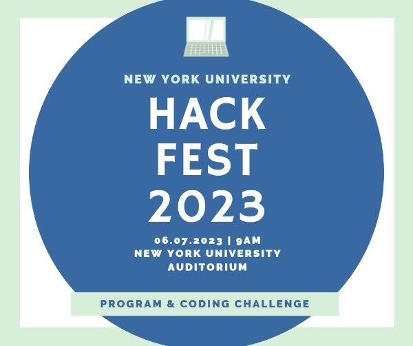 computer, technology, programming, NYU Hack Fest Facebook Post Template