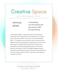 business, official memo, work, Green And Pink Background Memo Template