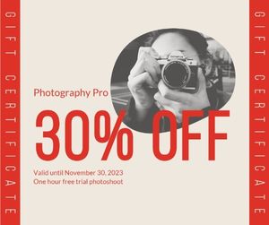Photoshoot Sale Coupon Facebook Post