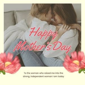 mothers day, love, mom, White Happy Mother's Day Instagram Post Template