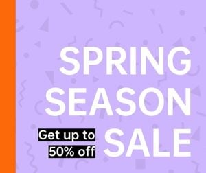 Purple Spring Season Sale Facebook Post