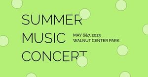 Green Summer Music Concert  Facebook Event Cover