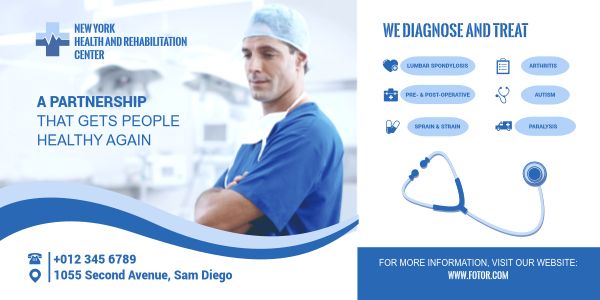 Blue Medical Center Ads Twitter Post