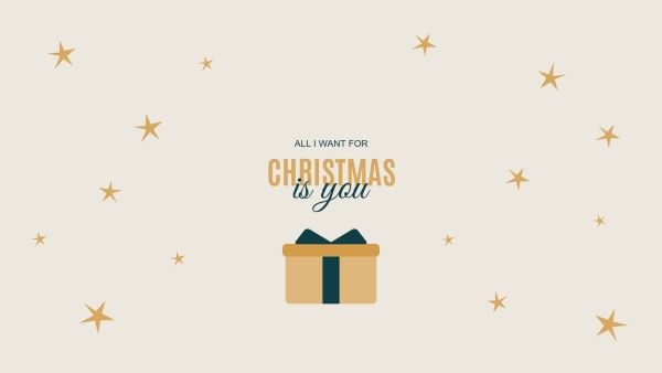 present, holiday, gift, All I Want For Christmas Is You Desktop Wallpaper Template