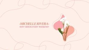 粉红色花卉种植频道横幅 Youtube频道封面