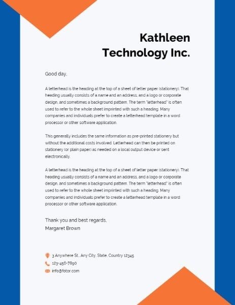 business, firm, office, Technology Company Letterhead Template