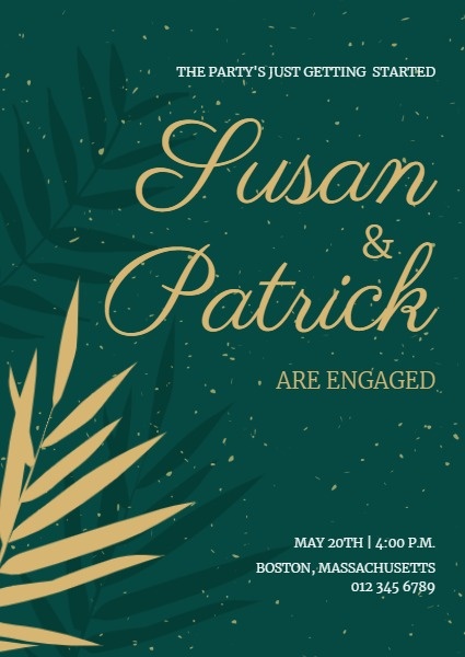 Green Engagement Invitation Invitation