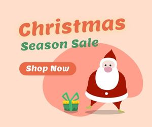 business, marketing, promotion, Pink Christmas Sale Large Rectangle Template