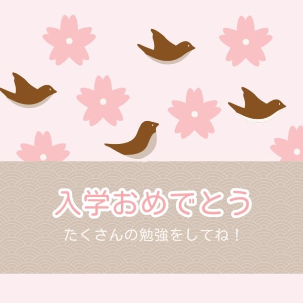 Pink Flower Bird Homecoming Instagram Post