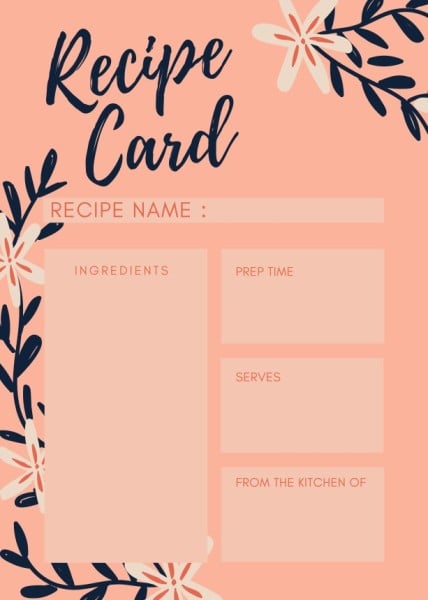 Simple Recipe Card Recipe Card