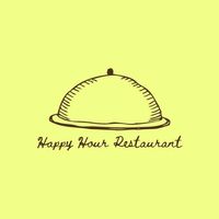 黄色とシンプルなレストランの販売 ロゴ