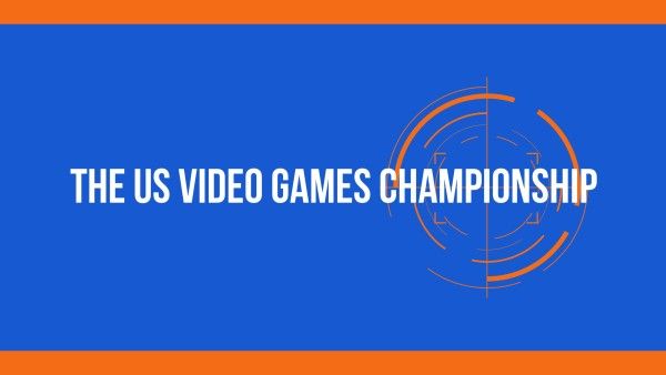 video games, aim, social media, Blue Video Game Championship Advertisement Youtube Channel Art Template