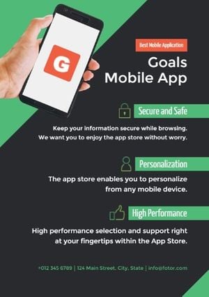 software, application, app store, Best Mobile App Flyer Template