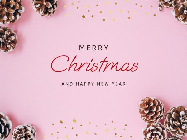 greeting, holiday, celebration, Pink Simple Merry Christmas Card Template