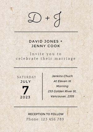 cemerony, marriage, love, Typography Wedding Invitation Template