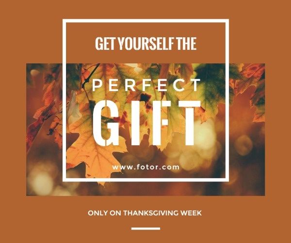 perfect, holiday, promotion, Yellow Thanksgiving Gift Sale Facebook Post Template