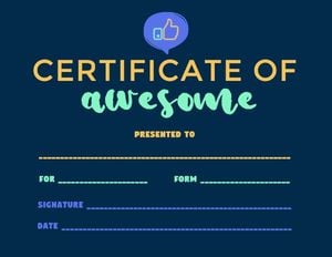 Awesome Certificate