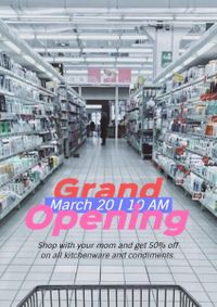 store, shop, retail, Market Grand Opening Sale Flyer Template