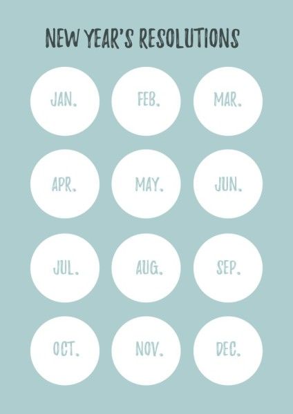 resolution, daily, minimalist, Green New Year Planner Template
