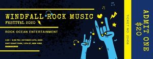 performance, musical, artistic, Rock Music Festival Ticket Template