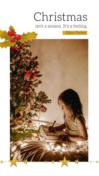 quote, surprise, ad, Golden Christmas Instagram Story Template