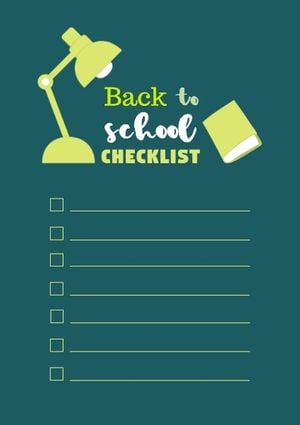 to do list, schedule, organize, Back-to-School Checklist Planner Template