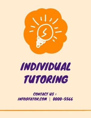 training, tutoringshcool, school, Induvidual Tutoring Program Template