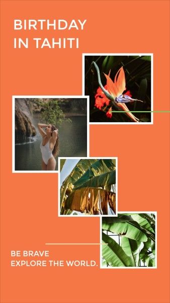 photograph, love, life, Tahiti Photo Collage Photo Collage 9:16 Template