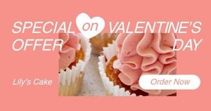 ピンクバレンタインケーキセールETSYカバー写真 Facebook広告