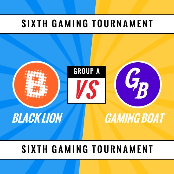 Blue And Yellow Gaming Tournament Instagram Post