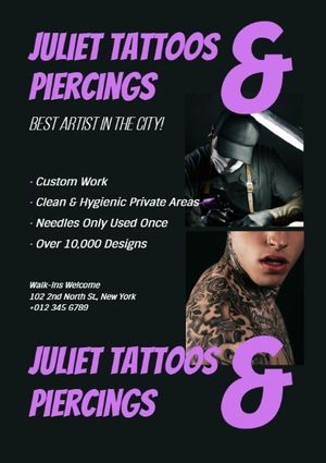 Local Tattoo And Piercing Flyer