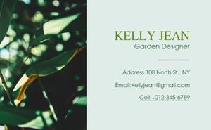 Garden Designer Business Card