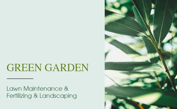 Garden Designer Business Card
