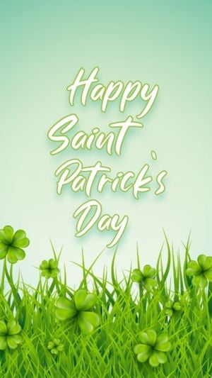Green Clover Saint Patricks Day Wish Instagram Story