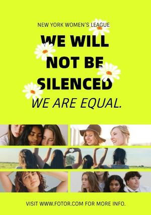 黄色妇女权利运动 英文海报