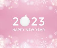 粉红寒假新年快乐 Facebook帖子