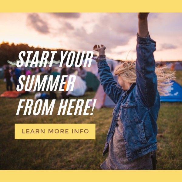 tickets, music festival, music, Summer Camp Instagram Ad Template